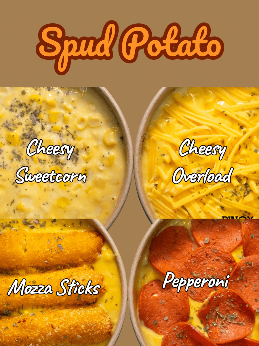 SJ Foodies loaded potato spuds collection — comfort food Sta. Mesa Manila